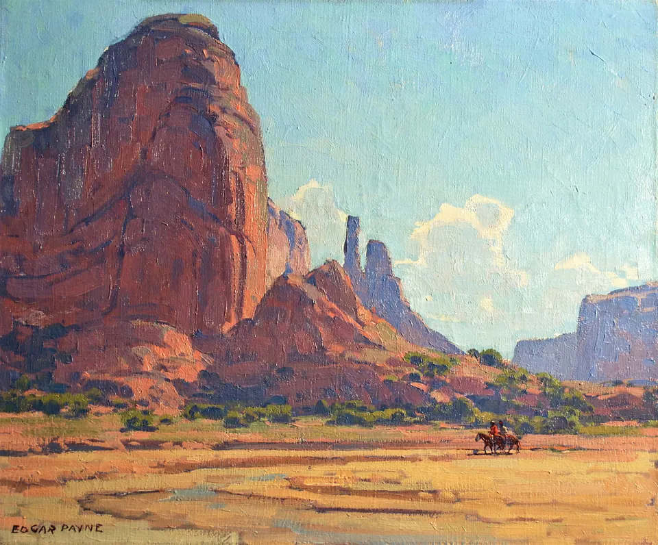 Edgar Payne painting, Bear Country, Canyon de Chelly, oil on canvas