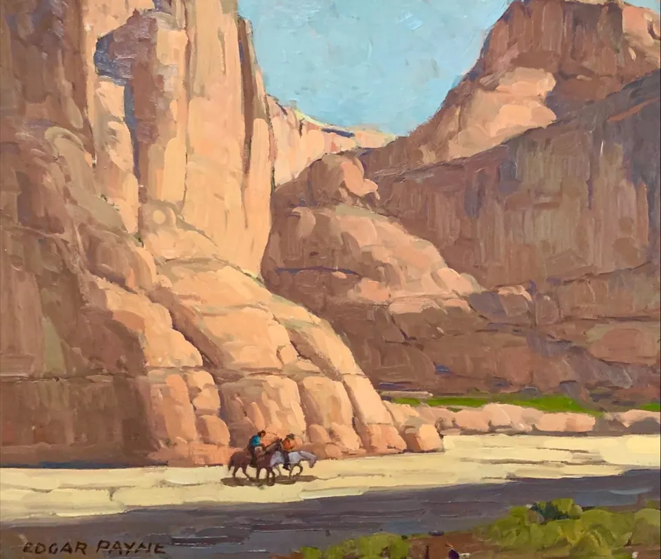 Edgar Payne painting, Canyon De Chelly, oil on canvas