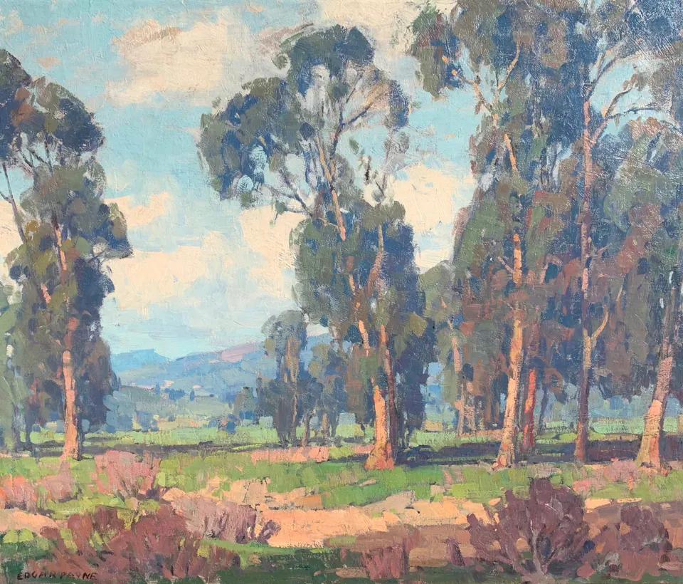 Edgar Payne painting, Eucalyptus, oil on canvas