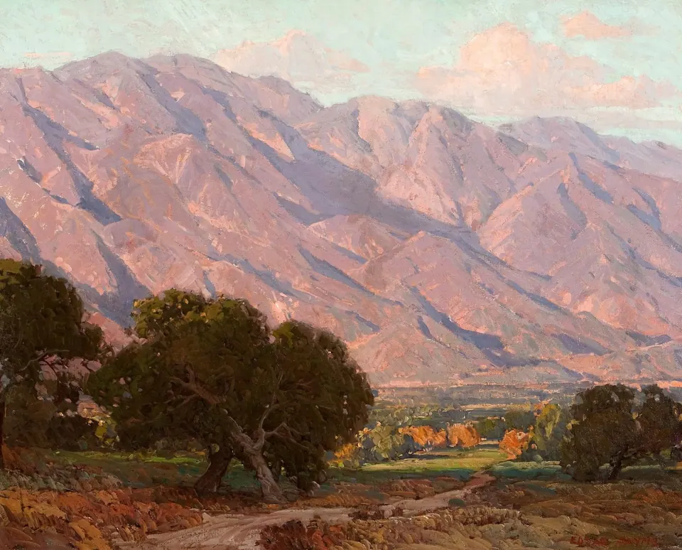 Edgar Payne painting, Hills Of Altadena, oil on canvas