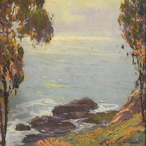Edgar Payne, Laguna Coast & Eucalyptus, oil on board (sold by Steven Stern Fine Arts)
