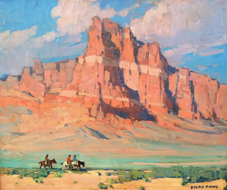 Edgar Payne painting, Mesa, Arizona aka Arizona Mesa, oil on canvas