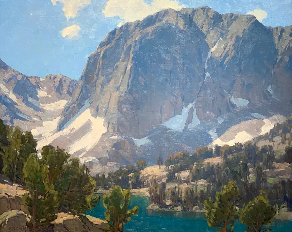Edgar Payne painting, Monumental Sierras, oil on canvas