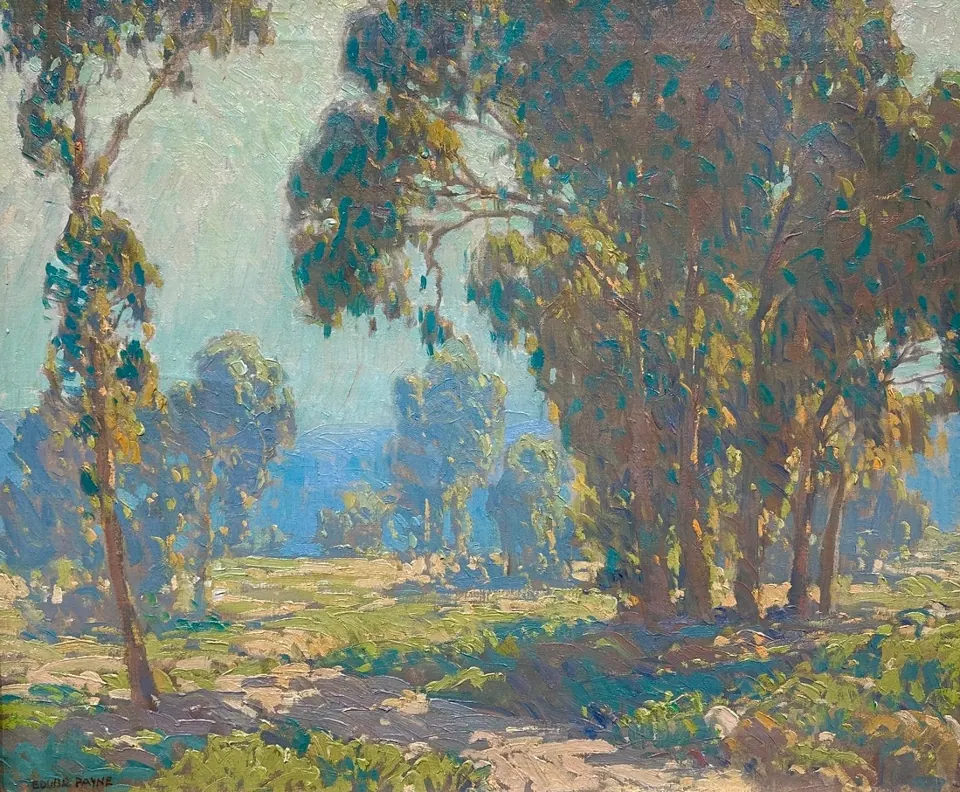 Edgar Payne painting, Morning Light (Irvine Ranch), oil on canvas