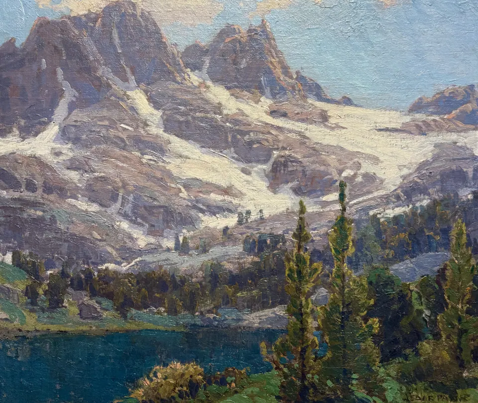 Edgar Payne painting, Peaks at Noonday, oil on canvas