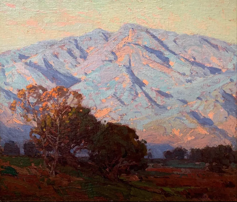 Edgar Payne painting, San Gabriel Mountains, oil on canvas