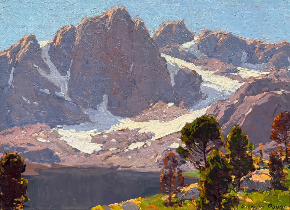 Edgar Payne painting, Sierra Majesty, oil on board
