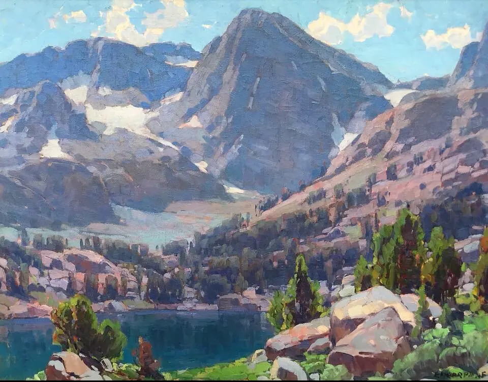 Edgar Payne painting, Sierra Scene, oil on canvas