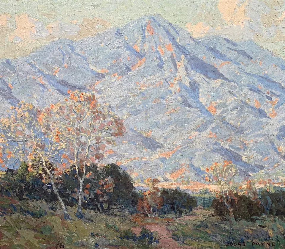 Edgar Payne painting, The Hills of San Gabriel, oil on canvas